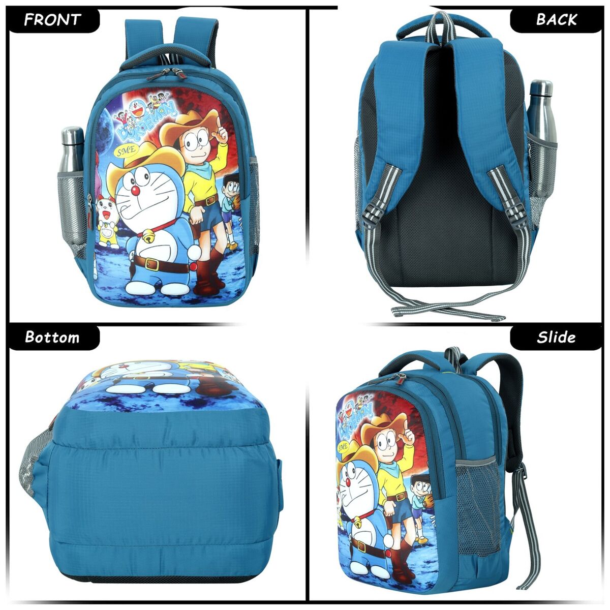 Doraemon 5D Embossed Big School Bag Waterproof Blue Doraemon 5D Embossed Big School Bag Waterproof Blue