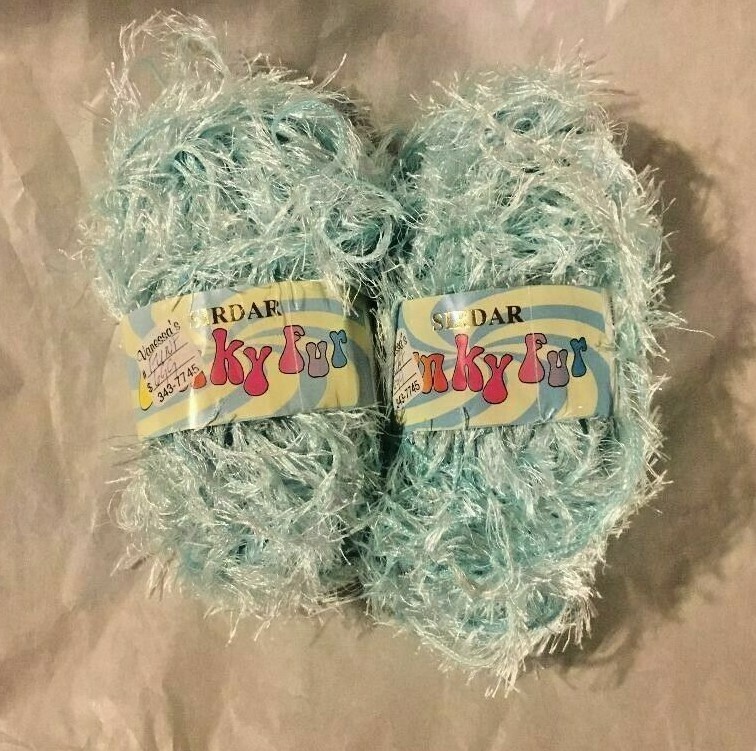 Sirdar Funky Fur Eyelash Crochet Knit Yarn 50g Aqua #0534