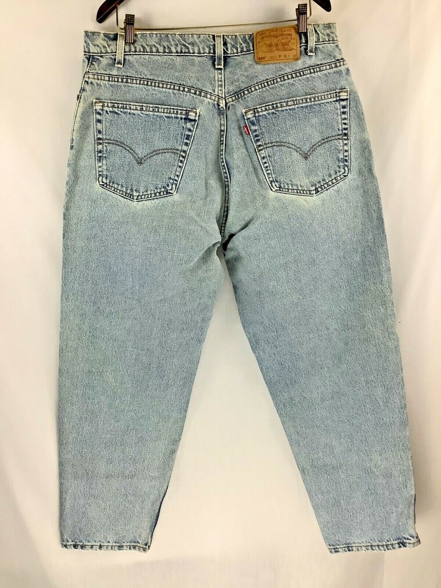 Levis 560 Vintage Denim Blue Jeans Loose Fit Comfort Tapered Leg