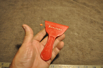 Vintage Red Firestone Plastic Ice Scraper , used see pictures for more info