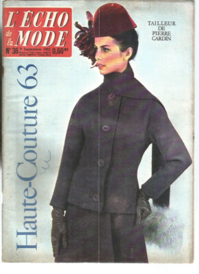 L'ECHO DE LA MODE NR. 36 CARDIGAN /HTE COUTURE 1963 / A. CHENIER / PATES & TERRINES