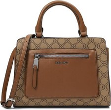 Nine West Womens Taress Dress Booties Medium, Mocha Logo 