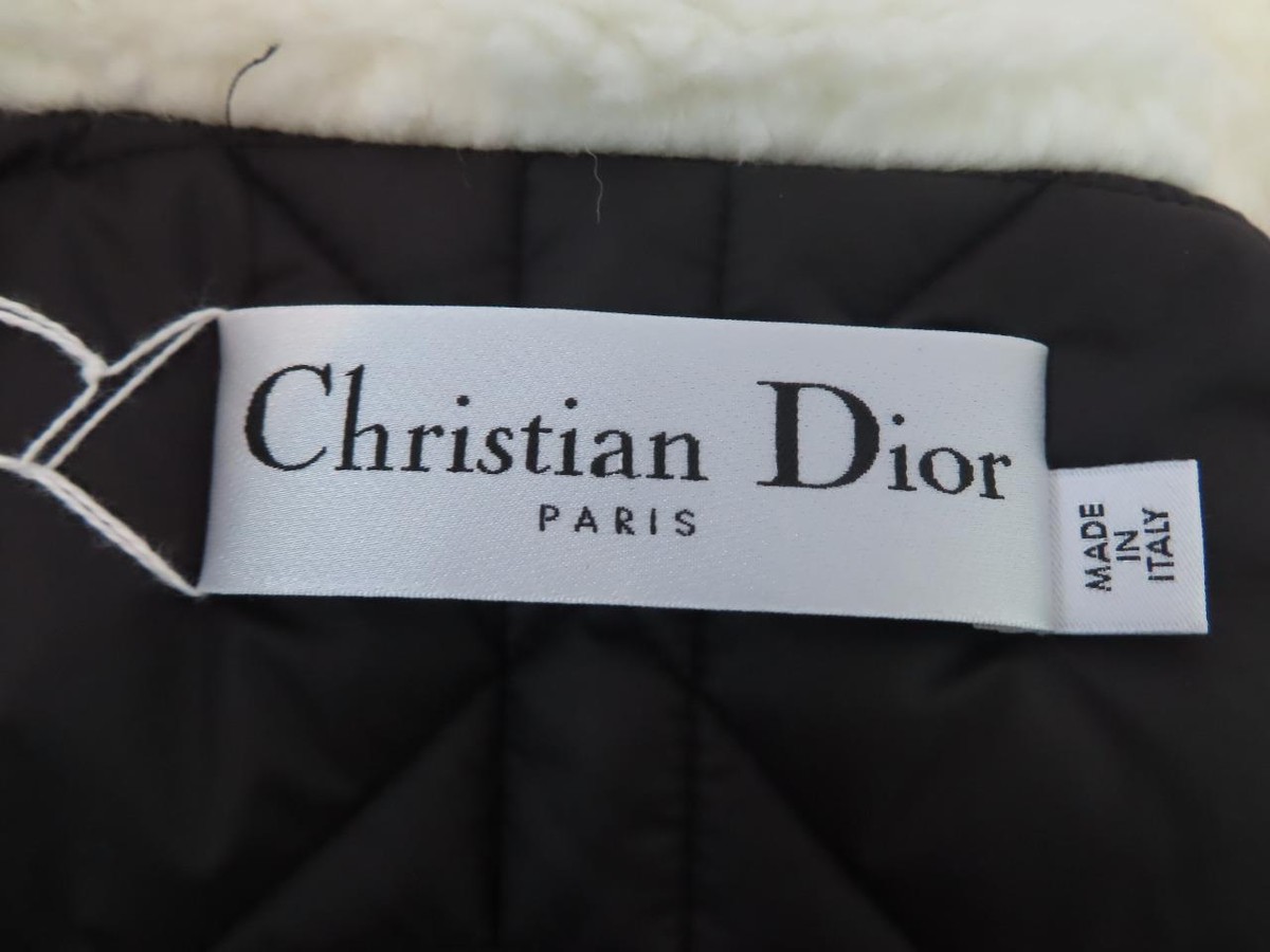 Christian Dior★Black/White Check/Microcannage Paneled Coat NWT Christian Dior Black/White Check/Microcannage Paneled