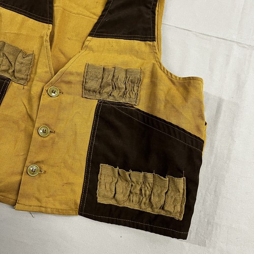 Vintage Red Head Hunting Vest Size L Brown Canvas Game Pouch - Picture 5 of 8