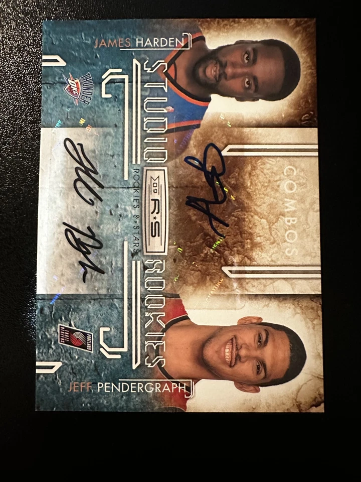 2009-10 Panini Studio Combos Rookie James Harden Auto #7.  SP #d 30/50 Thunder - Image 3 of 4