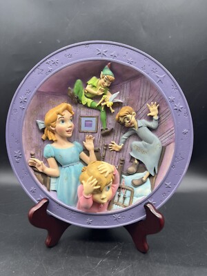 Disney Peter Pan 3D Relief Plate All it Takes Faith Trust Pixie Dust