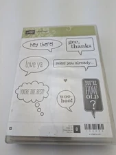 Stampin' Up! Just Sayin (8) Stamps /Retired