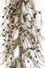 EV-C10 Pip Berry Garland in Black, Tan and Burgundy Color