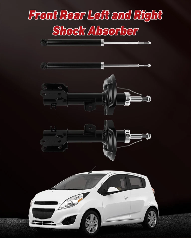 Kits de conjuntos de amortiguadores de gasolina puntales delanteros traseros Fit Chevrolet Spark 2013-2015 Foto 3 de 4