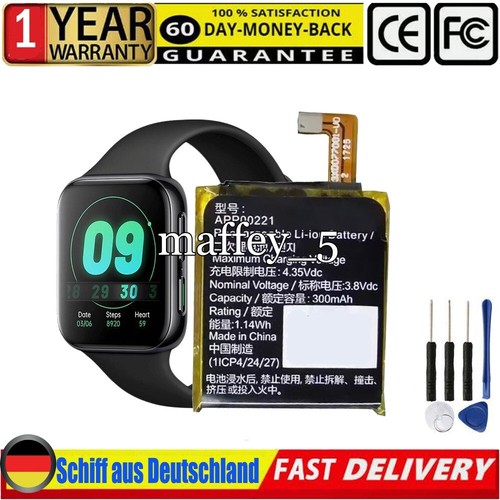 300mAh APP00221 Rechargeable Li-ion Akku Batterie für APACK APP00221 SmartWatch - Zdjęcie 2 z 4