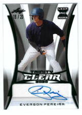EVERSON PEREIRA 2020 LEAF TRINITY BASEBALL CLEAR ACETATE ROOKIE AUTO /20