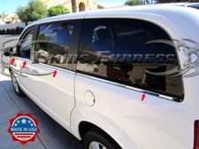 Fit2008-2020 Dodge Grand Caravan 8pc Window Sill Trim Overlay Stainless Steel