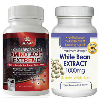 Amino Acid Muscle Support and White Bean Extract Weight Management Supplement