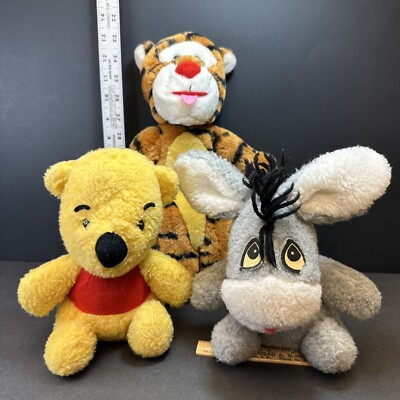 #ad #ad Vintage 70’s Disney Gund Winnie The Pooh 9quot; Lot Of 3 Stuffed Plush Sears Clean $15.00
