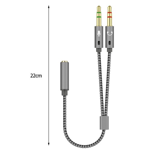 Headphone Adapter Cable Anti-winding Audio Transfer Dual 3.5mm Male to 3.5mm - Afbeelding 8 van 10
