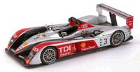 Spark 1/43 Audi R10 3 Luhr Premat Le Mans 2007 Statisches Modell Diecast