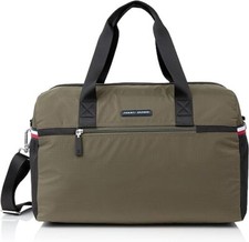 Tommy Hilfiger Alexander Duffle Bag Carry On Military Green Black Pockets