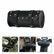 Motorcycle Handlebar Sissy Bar Saddlebag Roll Barrel Tool Bag Fit For Harley