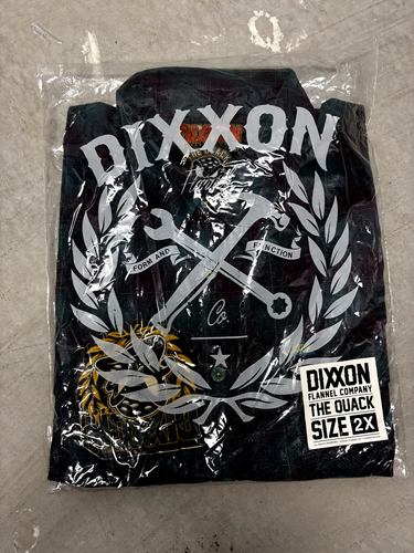 NWT Dixxon Mighty Ducks Quack Hockey Purple & Blue Plaid Flannel Shirt, 2XLarge - Picture 4 of 5