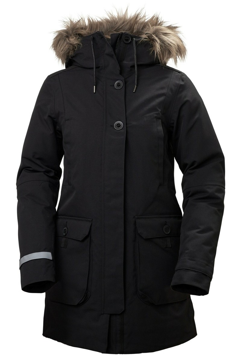 $450 Helly Hansen Women's Longyear Faux Fur Trim Parka Coat XL