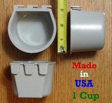 Pinnon Hatch Farms 12 Pack Gray 1 Cup/8 Fl Oz Hanging Water and Feed Cage Cups