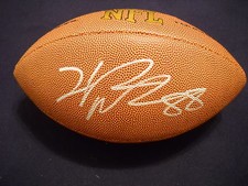 Hakeem Nicks Autographed NFL Football North Carolina Tarheels Giants/ JSA