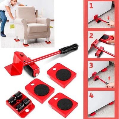 Furniture Lift Mover Tool Set,Movers with Adjustable Height Lifting Tool Lever