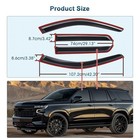 For 2011-2024 Dodge Durango 4pcs Window Visor Vent Sun Rain Guard Wind Deflector