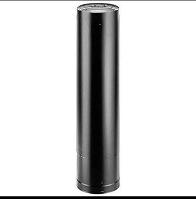 DuraVent 6'' DVL 48'' Stove Pipe 6DVL-48 Black Double-Wall Chimney Pipe