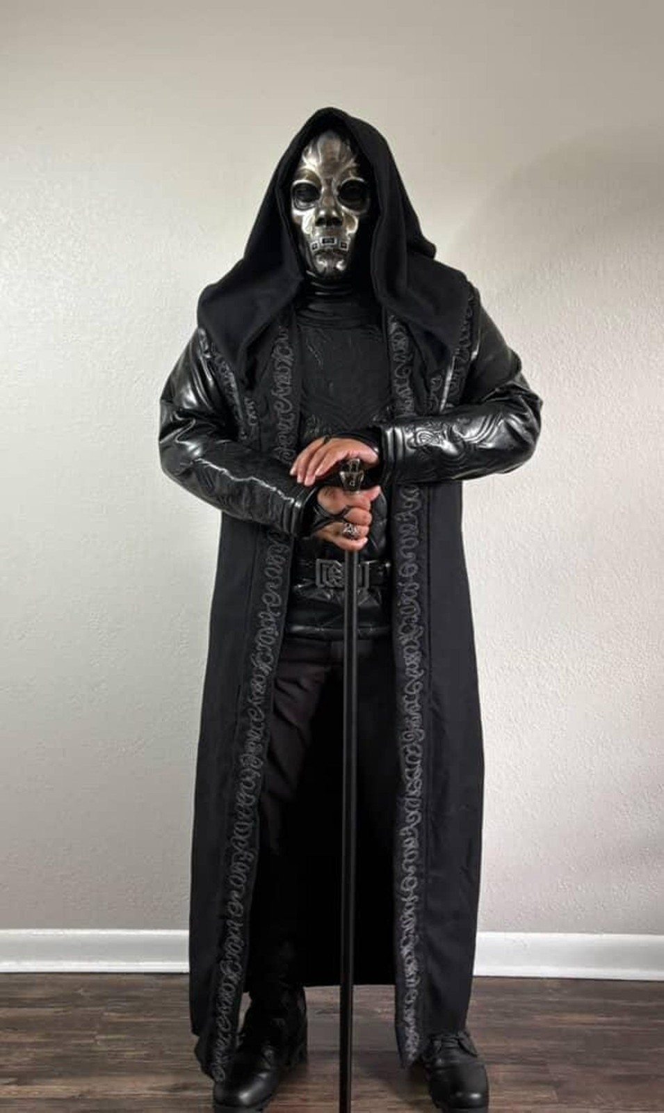 Túnica y Capa Lucius Malfoy | Capa Mortífago | Bata Cosplay Mago Oscuro