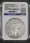 2023 W 1 oz Burnished Silver Eagle NGC MS70 First Day Michael Gaudioso Signed