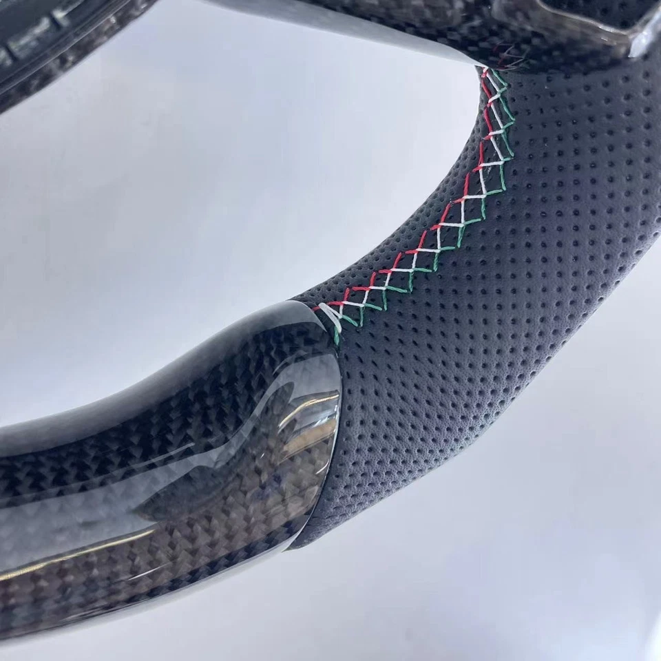 Volante de fibra de carbono real personalizado para Lamborghini Aventador 2012-2022 Foto 3 de 4