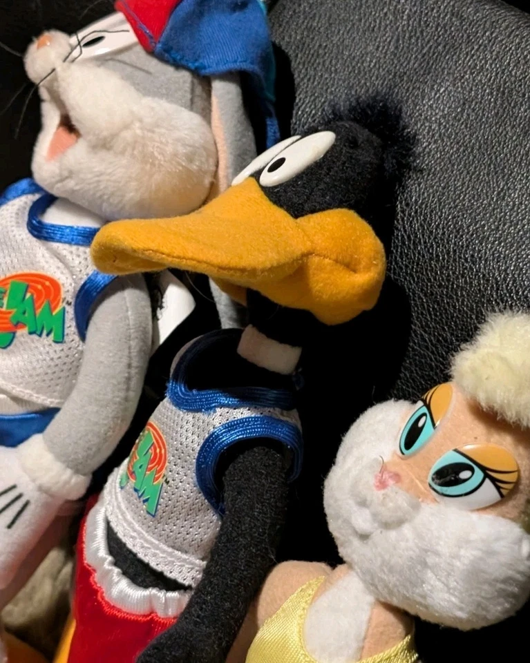 1996 Space Jam Plush Set Bugs Bunny Daffy Duck Lola Bunny WB VINTGE TAGS (SET 3) - Image 3 of 4