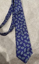 Polo Ralph Lauren Geometric Neck Tie 100% Silk Purple Made in USA Classic Preppy