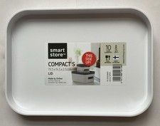 Image of SmartStore Compact S Lid Storage Box WHITE Plastic 19.5 x 14.5 x 2.5cm