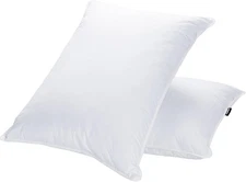 COMFORTS Goose Feather Down Bed Pillows for Sleeping(2 Packs)-Standard/Queen