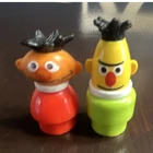Fisher-Price Little People Bert & Ernie Figures, Sesame Street, 1970s Vintage
