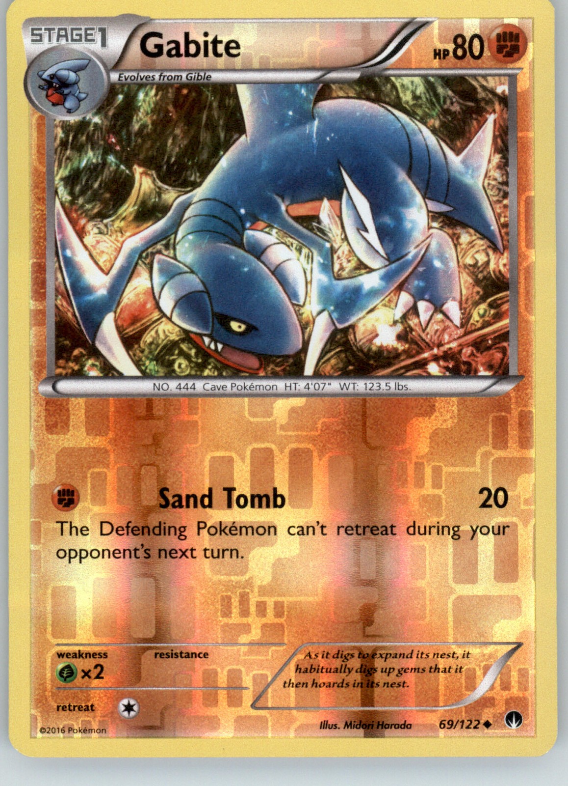 Gabite - XY - BREAKpoint - 69/122 - Reverse Holo LP