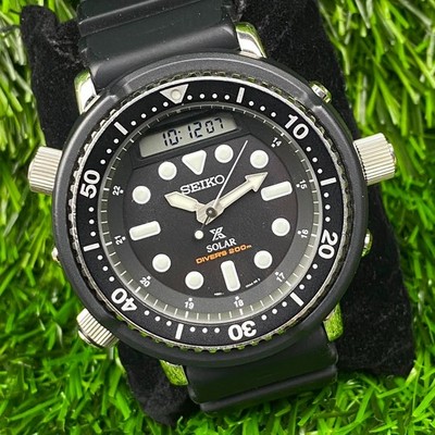 Rare Seiko Prospex SNJ025P1 Arnie Solar Baselworld 2019 ANADIGI Black Dial Watch
