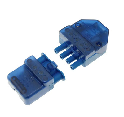Click Flow 4 Pin 20A Blau Stromanschluss Steckverbinder Abisolierbox CT202C