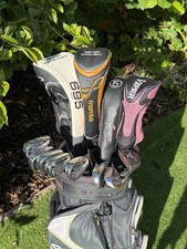 FULL RIGHT HAND LADIES SNAKE EYES GOLF SET WITH MOTOCADDY CART BAG. FREE POST