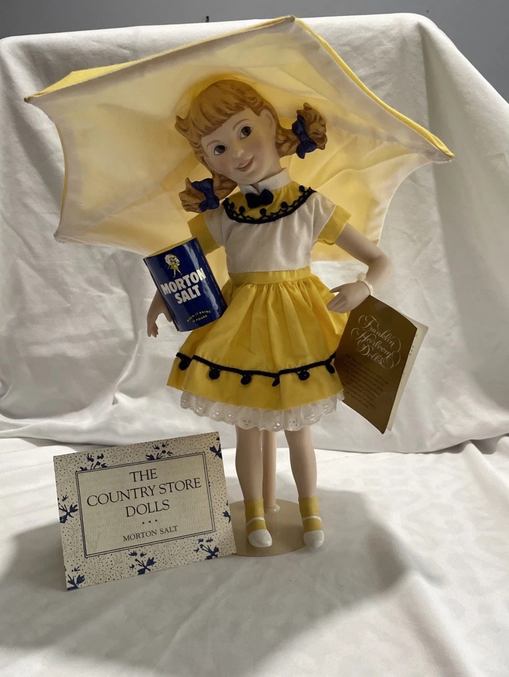 Salt Box Girl, Country Store, Franklin Heirloom Porcelain Doll  ⭐️FREE SHIPPING