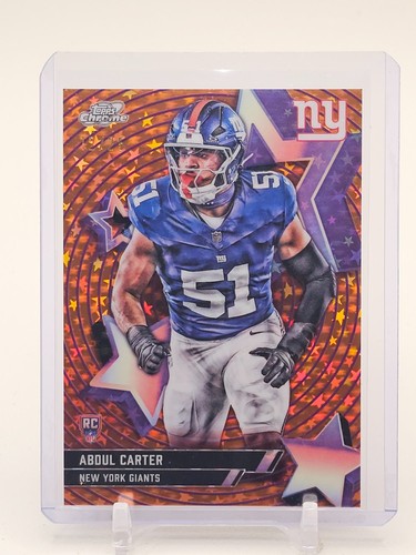 ABDUL CARTER 2025 TOPPS COSMIC CHROME ROOKIE ORANGE STARFRACTOR /25 #SF-78 Q6608