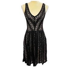 Anthropologie Moulinette Soeurs Myrna Black Lace A-Line Dress Women’s Size Small