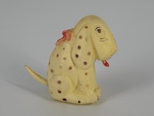 Vintage Dismal Desmond Celluloid Rattle Dog Ornament Mascot Polka Dot 1920
