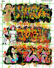 6064 DAVE'S DECALS BOXCAR URBAN WALL MODERN STYLE GRAFFITI  HO SCALE 1:87