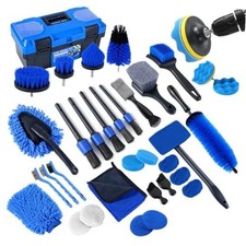 36Pcs Car Detailing Kit, Car Detailing Brush Set, Car Cleaning Kit, Auto Blue