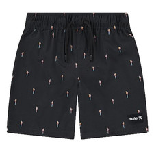 Hurley Boys Pull-On Swim Trunks, Black, Medium
