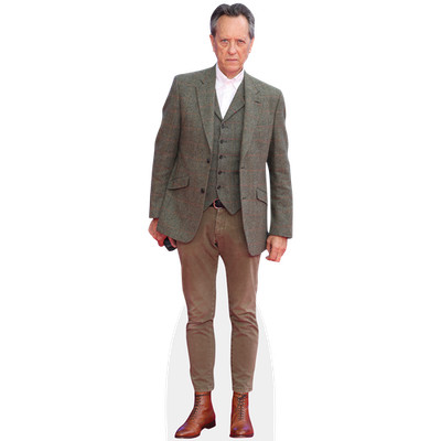 Richard E. Grant (grüner Anzug) lebensgroßer Ausschnitt