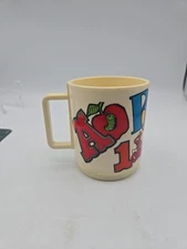 Vintage DEKA Hard Plastic ABC's Drinking Mug Cup Made in USA